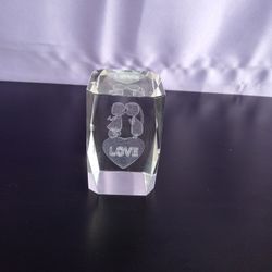 Crystal Paperweight SEE DESCRIPTION AND PHOTOS 