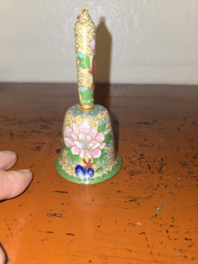 Vintage Cloisonné hand bell