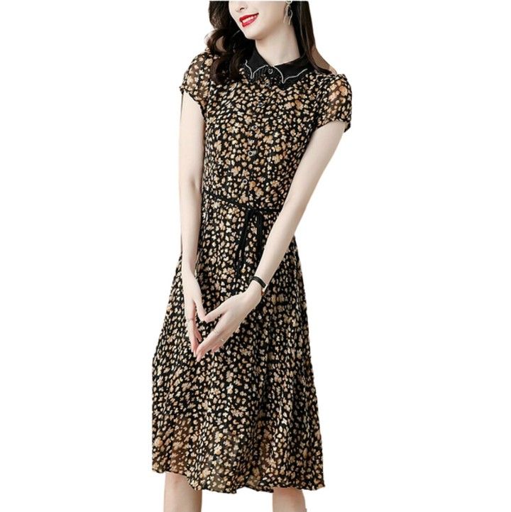 Collared Yellow Floral Dress