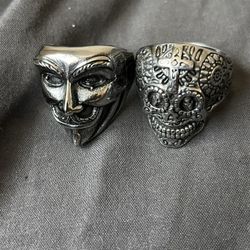 Skull & V For Vendetta Tribute Ring (12)
