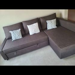 Ikea Friheten Chocolate Brown Sectional Sleeper Delivery Extra 
