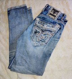 FIRM IN MERCED‼️MENS ROCK REVIVALS SIZE 31  SLIM STRAIGHT  JEANS EXCELLENT CONDITION 👌