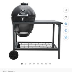 Kamado Charcoal Grill & Somker with Prep Cart for Barbecue Outdoor - BRANDMAN GRILLS SINCE 1987