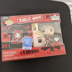 Funko Pop! Suicide Squad Harley Quinn Diamond and size L Tee Target Exclusive