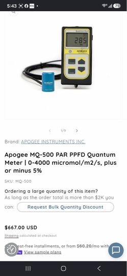 Apogee MQ-500 PAR PPFD