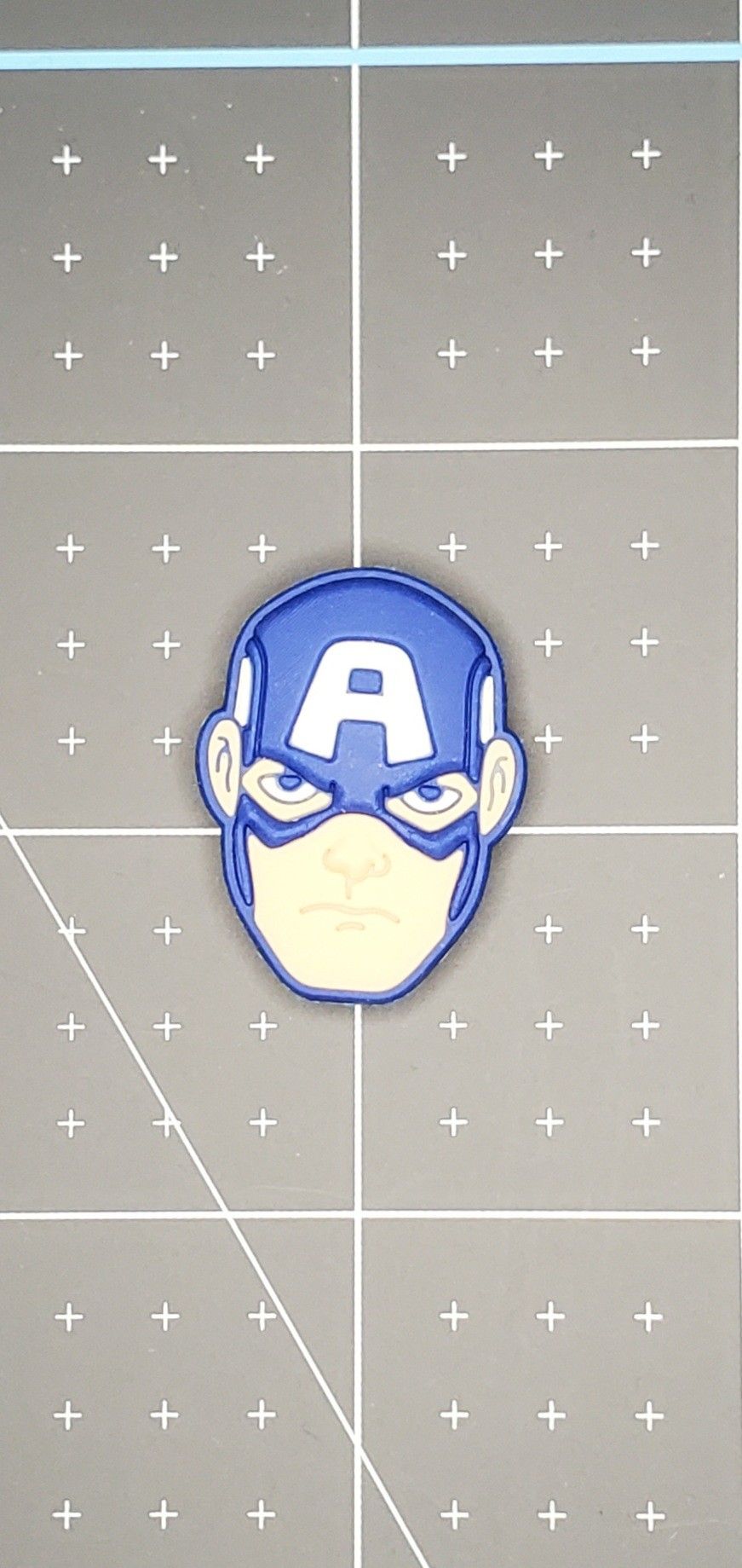 Captain America Face Croc Charm