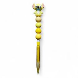 Stitch Disney Beaded Mechanical Pencil Yellow Topper