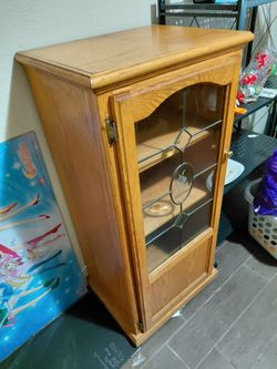 Vintage cabinet with wheels