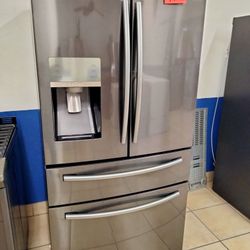 Samsung Dark Stainless 4-Door Refrigerator 