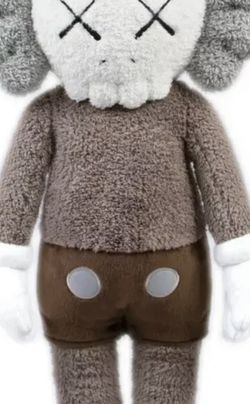 KAWS HOLIDAY HONG KONG Limited 20" BROWN Plush 2019 BFF Companion Toy In Hand