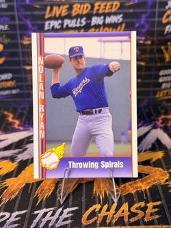 1991 Pacific Nolan Ryan #77 Throwing Spirals Football Texas Rangers HOF
