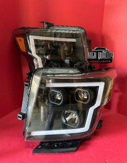 Nissan Titan 2016. 2024 headlight.