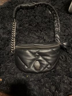 Kurt Geiger London Black Quilted Eagle Belt Bag Fanny Pack Crossbody