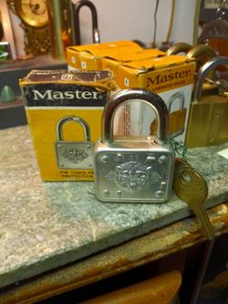 Vintage master lock 77 plus the box.