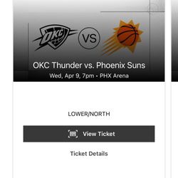 PHX SUNS Vs OKC THUNDER (Jim Bean Seating)