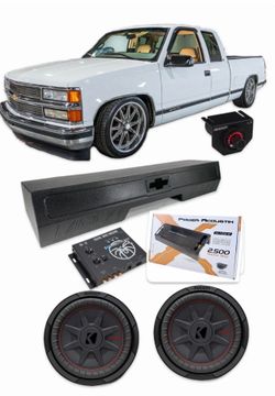 CHEVY OR GMC OBS TRUCKS EXTENDED CAB BASS PACKAGE INSTALLED