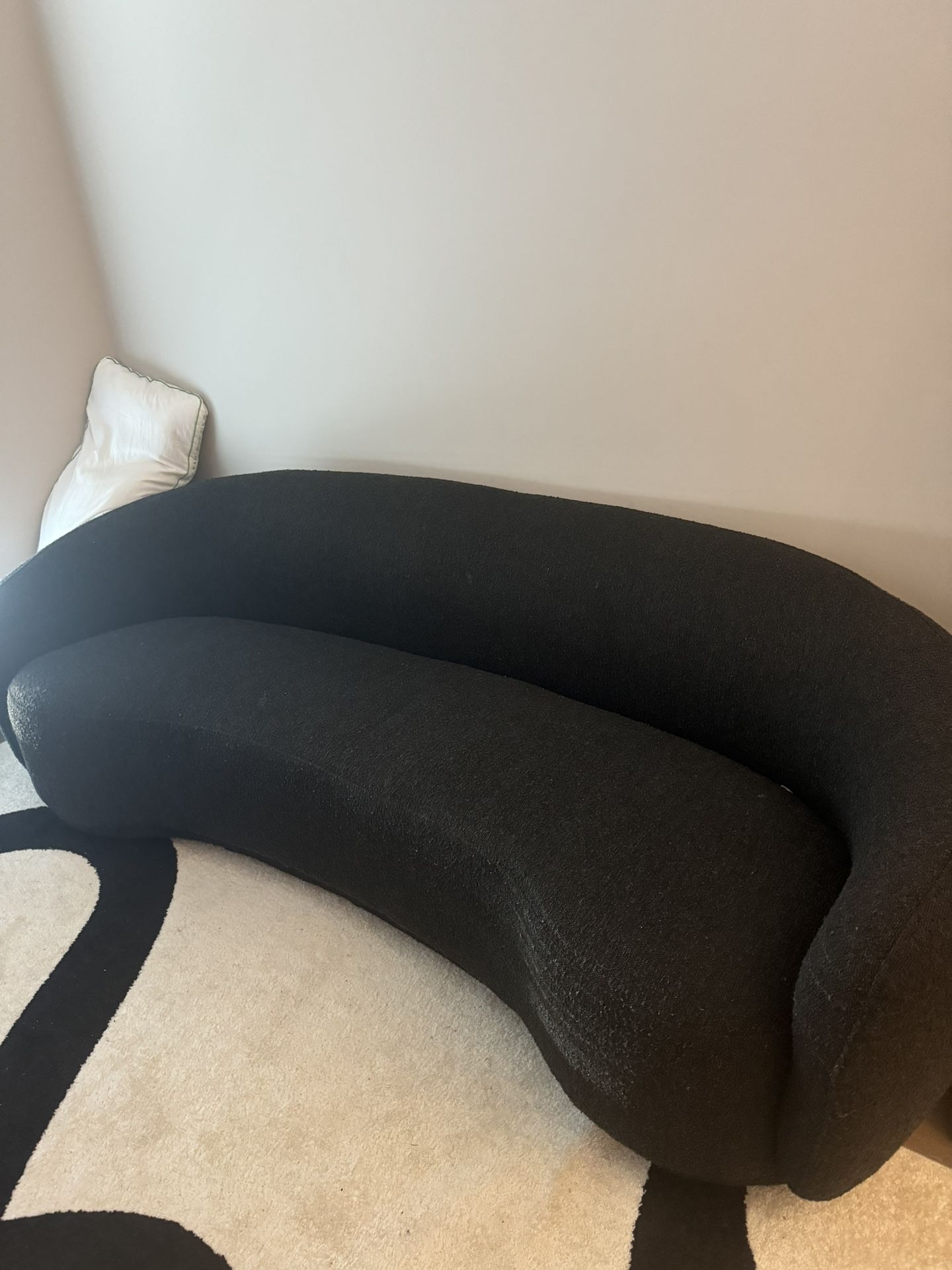 Black Boucle Couch