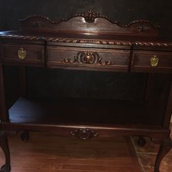 Antique Mahogany Buffet Table Beautiful Carved Wood