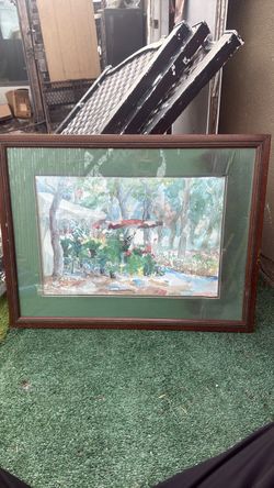 Framed signed art