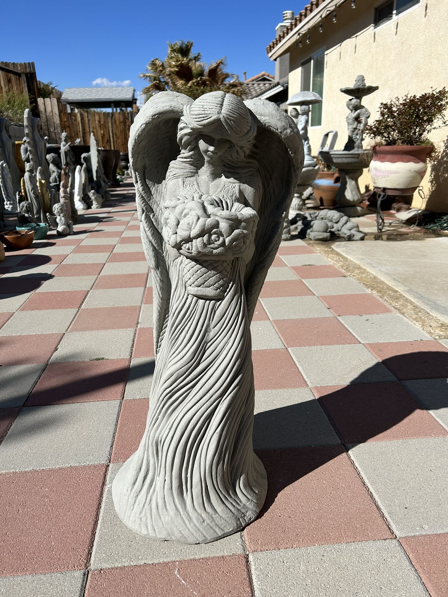 New Angel Made Out Of Cement Perfect Gift