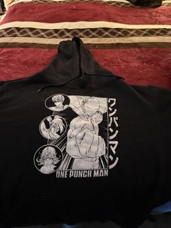One Punch Man Black Sweat Shirt  Size Large