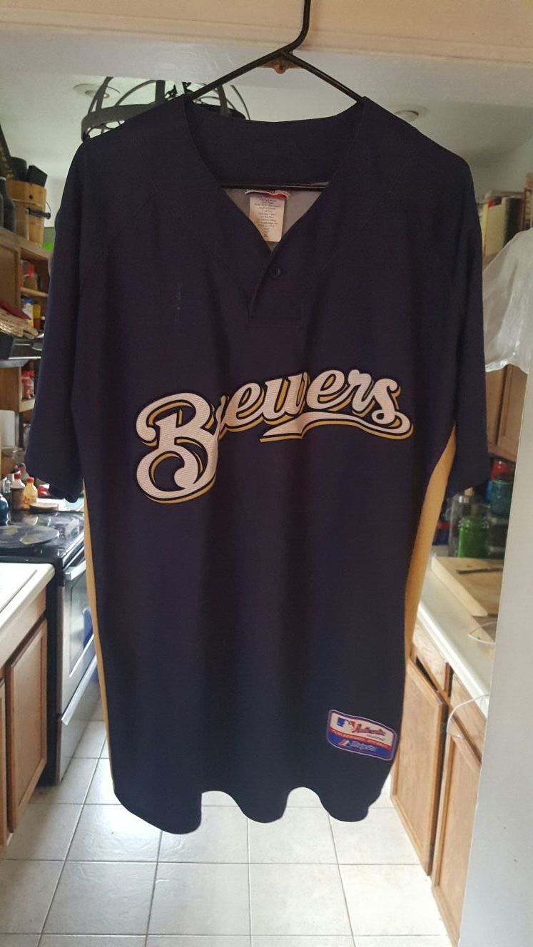 Authentic Milwaukee Brewers XL Baseball jersey