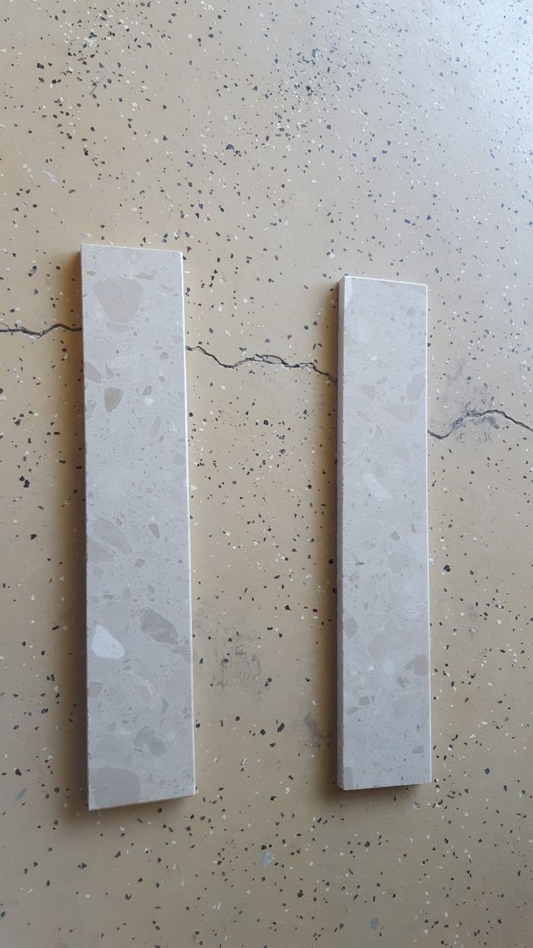 Granite backsplash sidesplash crushed marble