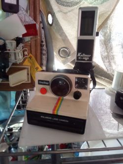 Polaroid camera with the flash