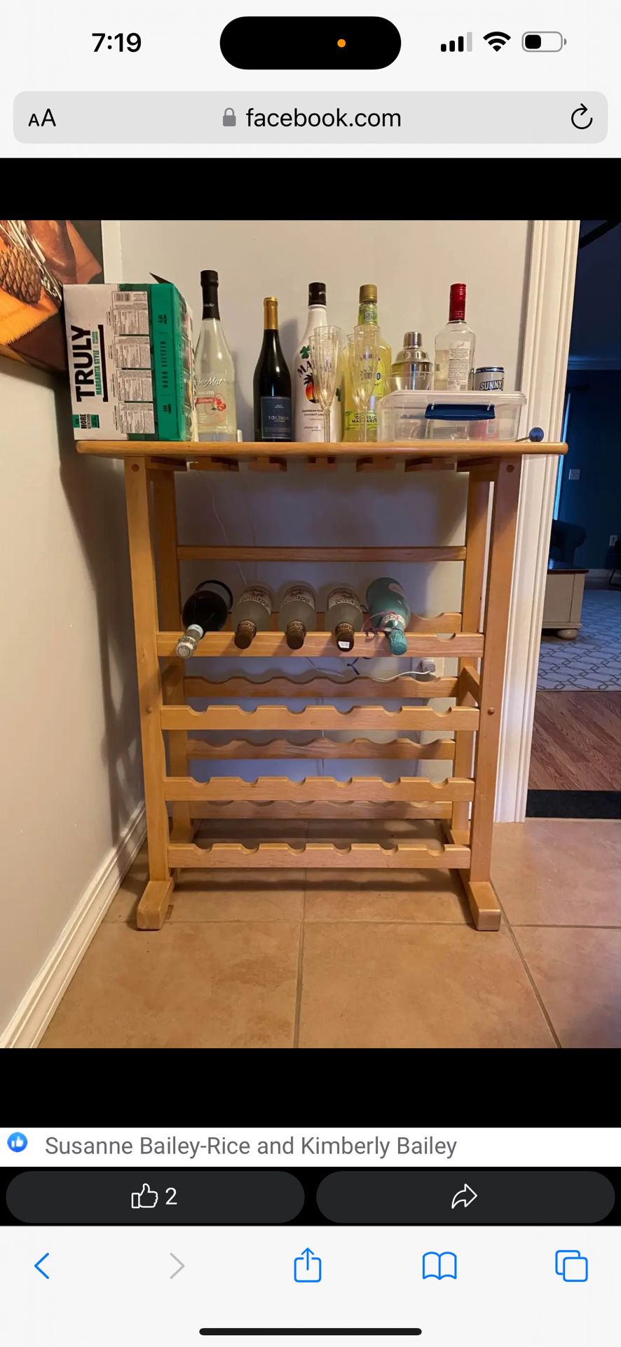 Kitchen Table And Wine Rack