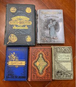 📚✨ EXQUISITE ANTIQUE BOOK COLLECTION – GOLD-GILDED LEATHER-BOUND CLASSICS ✨📚