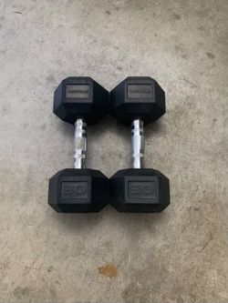 Tru Grit Fitness Dumbbells 30lbs Durable Weight Training Equipment