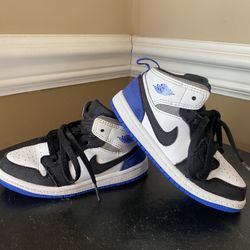 Nike Air Jordan 1 Mid SE (TD) BQ6933-102 Toddler Sz 9c Blue Black