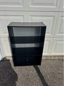 Black 3-Shelf Bookcase