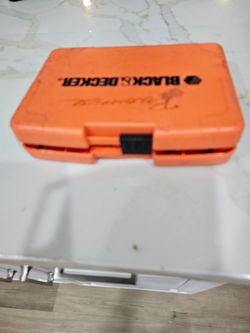 Black & Decker Screwdriver Drill Bit Set w/ Orange Case Mixed Bits Case Won't...