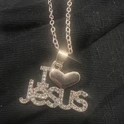 I Love Jesus Necklace And Charm…new