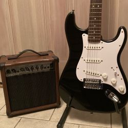 Squier Stratocaster & 15w Amplifier w/Reverb