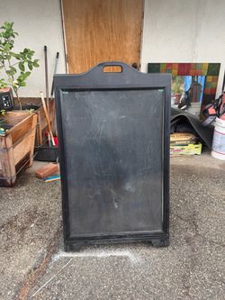 MT Displays Street SignPro 24" x 36" Black A-Frame Sign Board with Plastic Covers