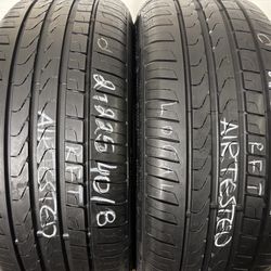 2 Tires 225 40 18 Pirelli Cinturato P7 As Run Flat Like New No Repairs
