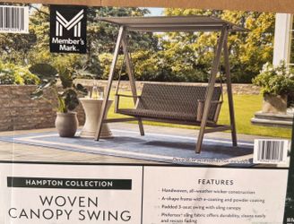 Member's Mark Hampton Canopy Swing Brand New In Box Only $329!