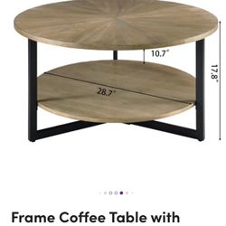 Round Coffee Table with Storage