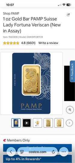 Costco 1 oz Gold Bar