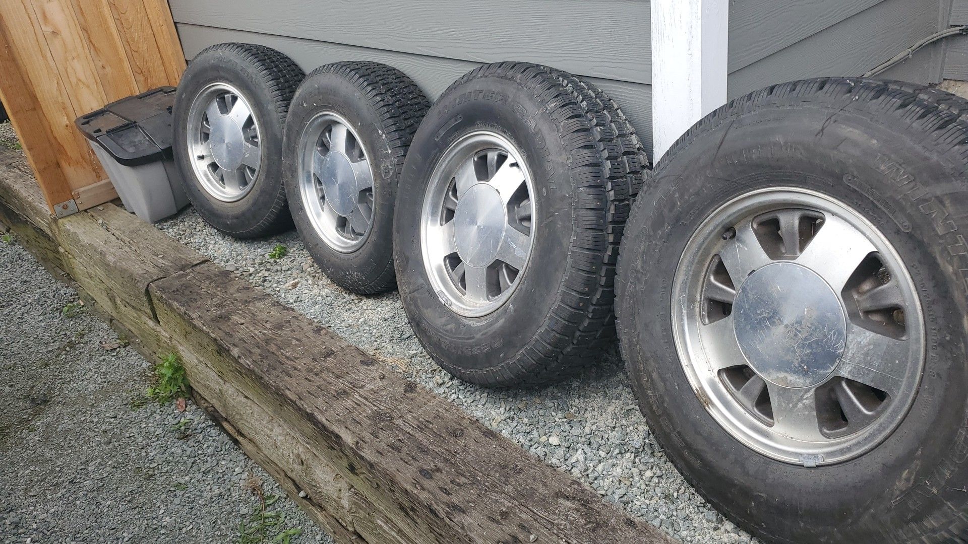 Chevy five lug rims with snow tires