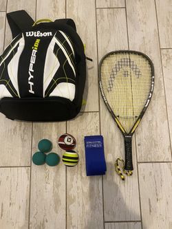 Racket ball + bag Head i165 powerframe and wilson bag with balls