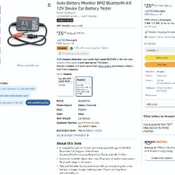 Auto Battery Monitor BM2 Bluetooth 4.0