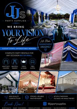 Party Supplies (chairs, tables, canopies)