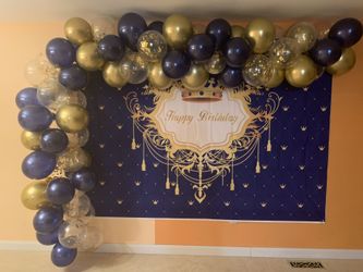 Birthday banner and ballon as showing the picture.