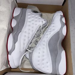 White , Grey , & Red Jordan Retro 13s