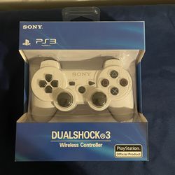 PS3 White DualShock Wireless Controller