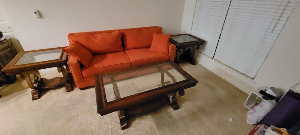 Sofa/Couch And Coffee Table Set $180 For All Or BEST OFFER