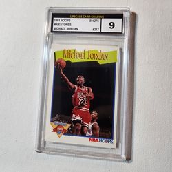 1991 NBA HOOPS MICHAEL JORDAN #317 UCGI 9 MINT HOF